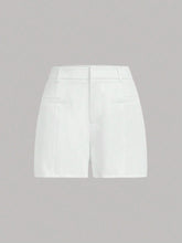 Privé Women's Summer Daily Commute Simple & Elegant Office Style Solid Color High-Waisted Shorts